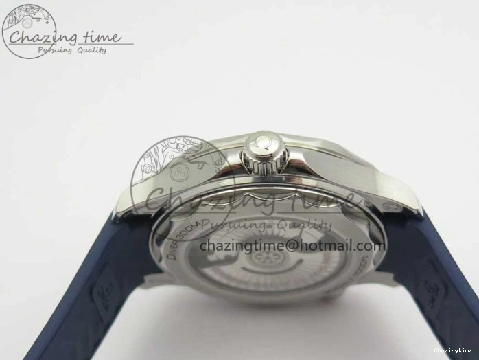 0406 StreetReady 2018 Seamaster Diver 300M VSF 1:1 Best Edition Blue Ceramic Gray Dial on Blue Rubber Strap A8800 V2 (Black Balance Wheel) 7963